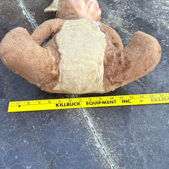 Vintage Rushton sad crying bear plastic face plush stuffed animal anthropomorphi - Picture 8 of 8